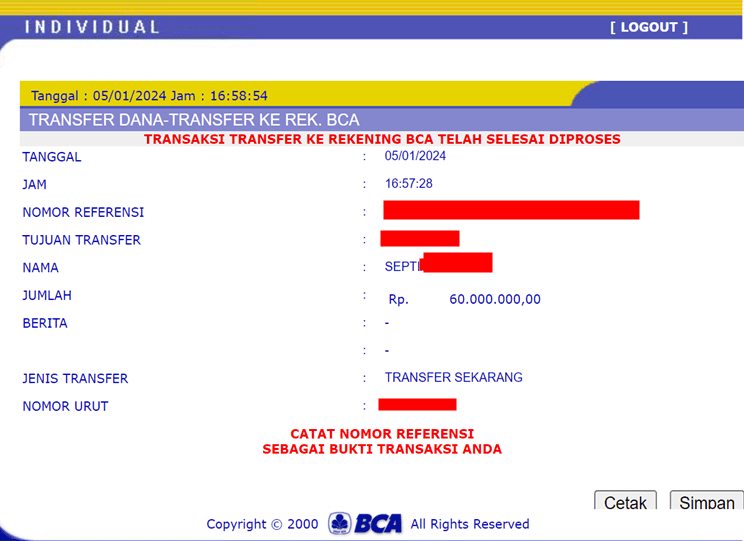 Bukti Pembayaran Kemenangan Togel Online